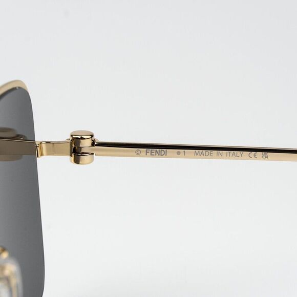Fendi BAGUETTE Women Sunglasses Square Metal Endura Gold Smoke FE40123U 30A main image 10